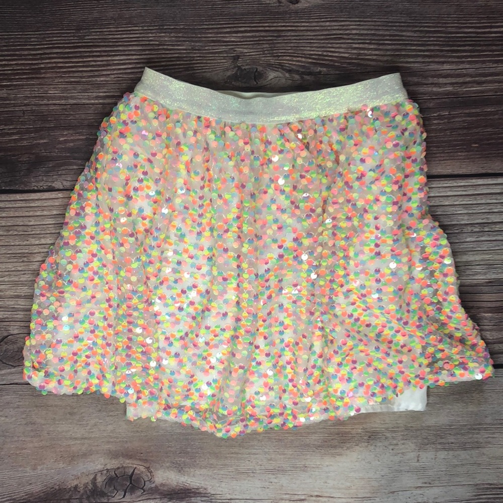Cat and Jack multi colored sequin skirt